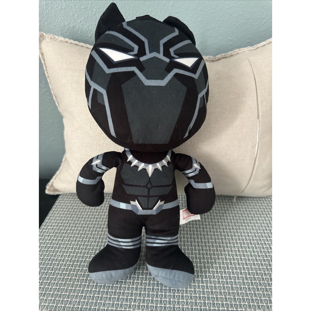 Marvel Black Panther Plush 13" Stuffed Toy Wakanda Superhero Black Gray